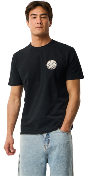 2026 Rip Curl Mens Wettie Icon T-Shirt 10VMTE - Black